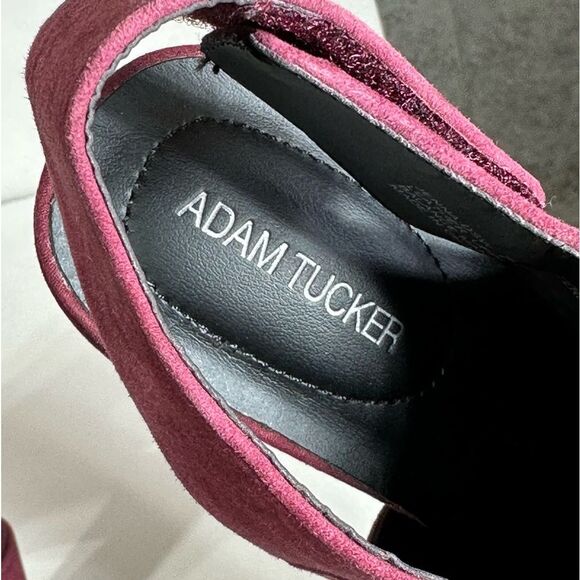 Adam Tucker burgundy suede heel Size 7.5 - Picture 5 of 9